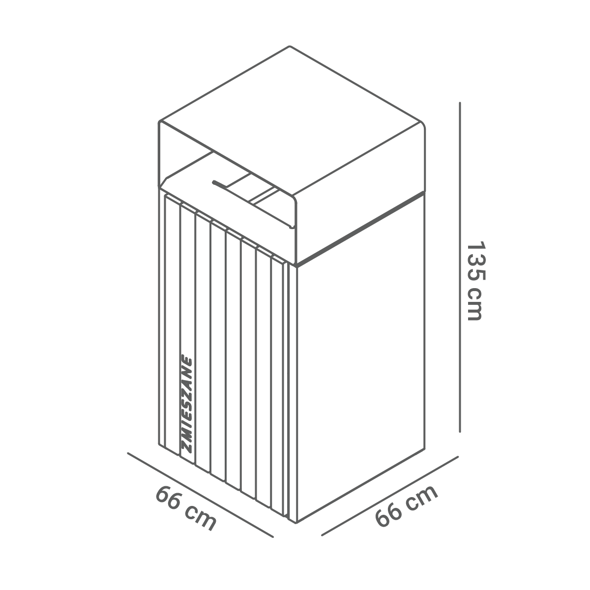 Waste basket Quadro 03.076.1 | dimensions