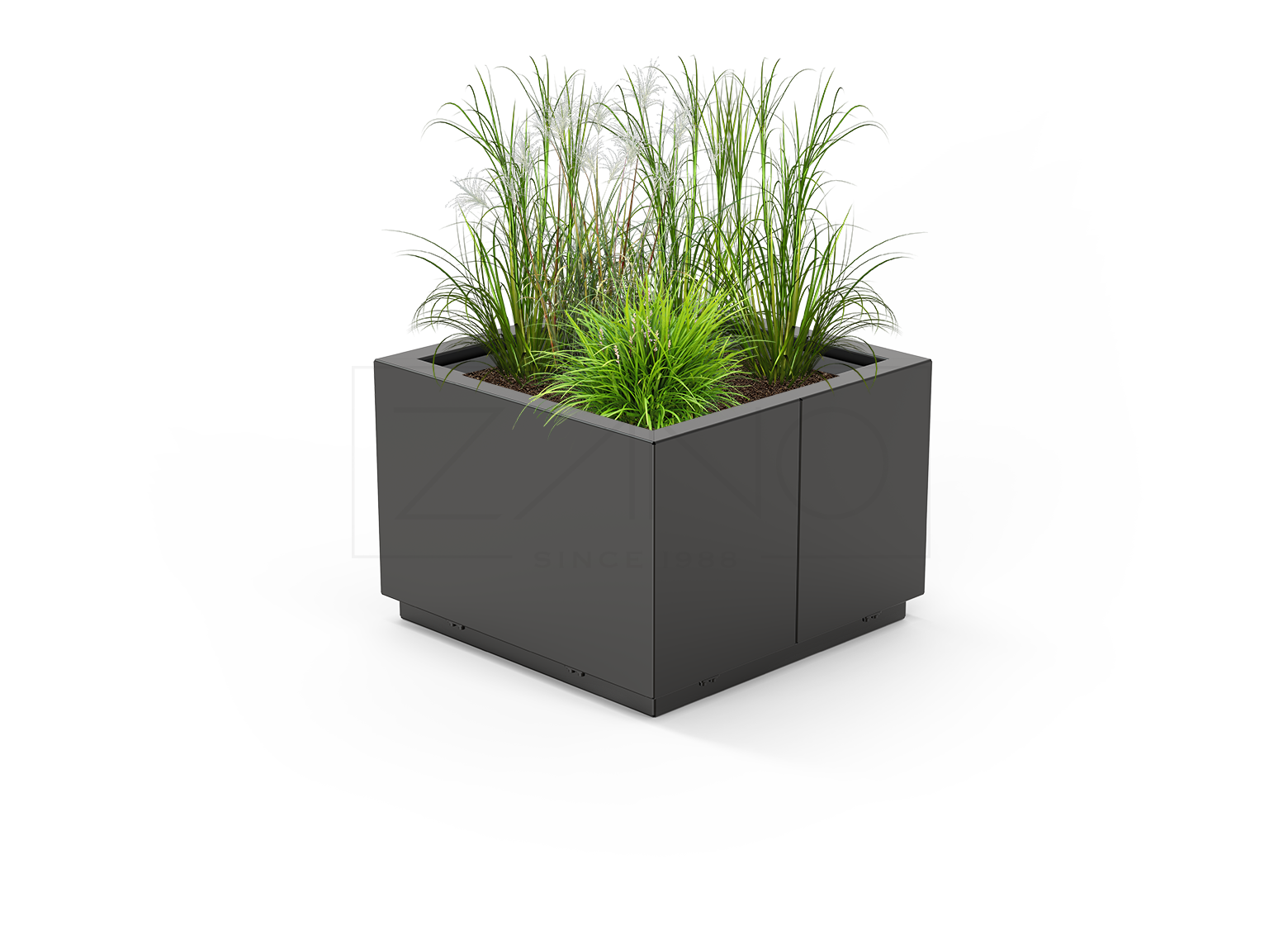 Quadro flower pot 06.076.S carbon steel