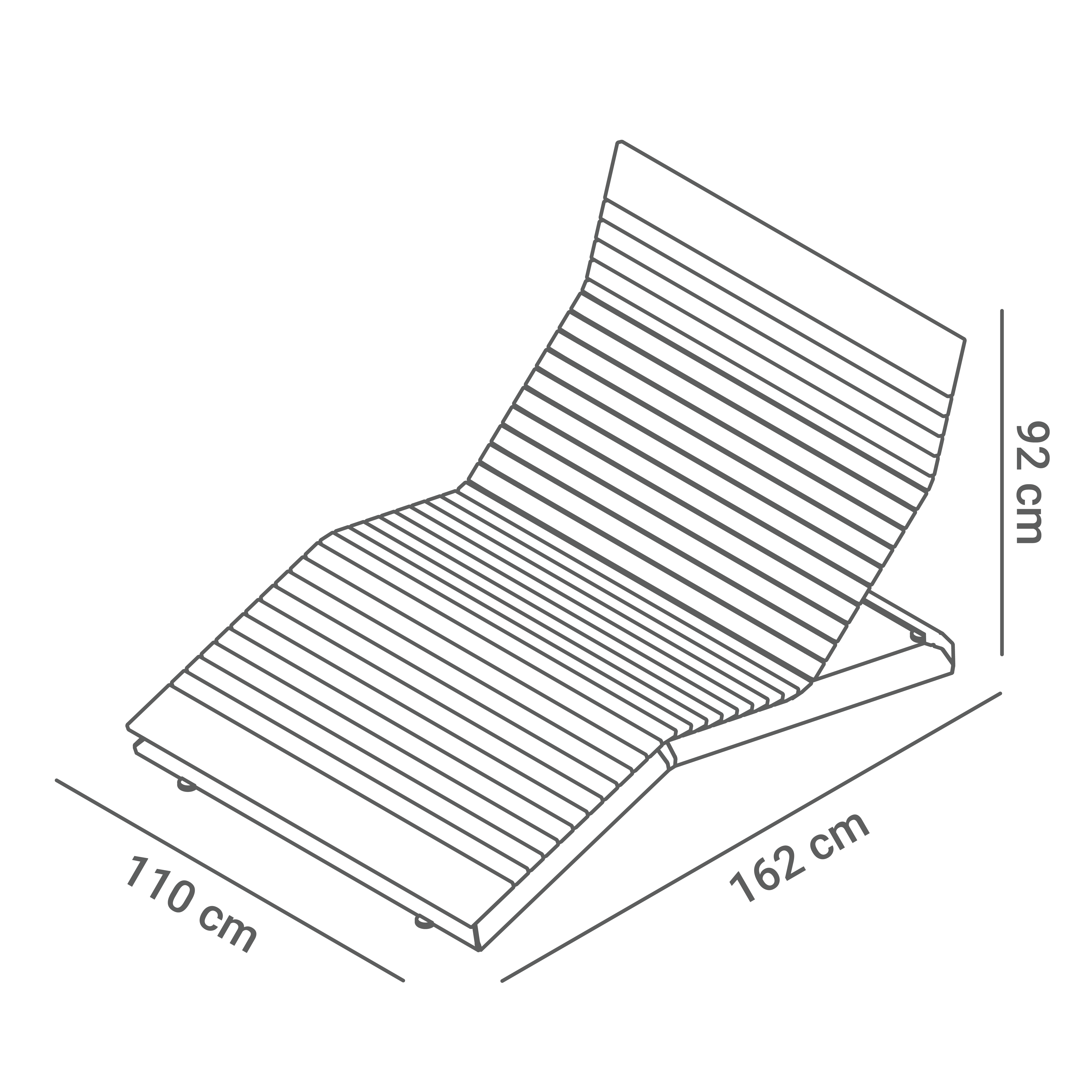 Stilo lounger 02.548.1 - dimensions