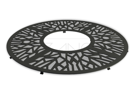 Decorative trellis under the tree to protect the root system