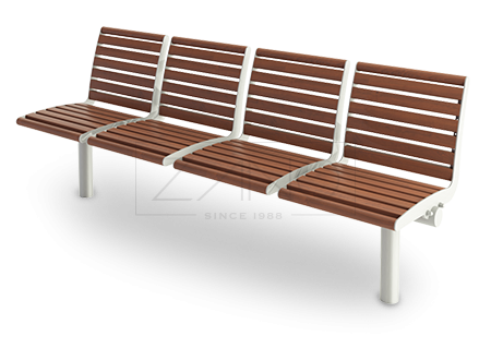 Modern bench with listed seats