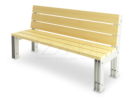 Modern stainless steel bench design