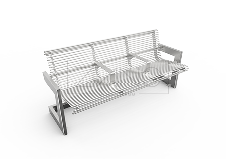 bench made of stainless steel tubes