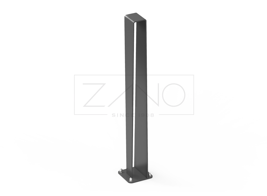 Pedestal from the "Reliq" family of furniture, in black steel