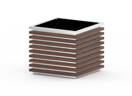 Flower pot Block 06.042.L stainless steel