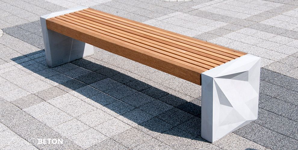 Urban concrete benches