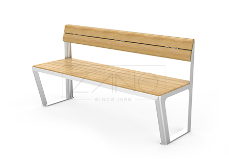 Modern stainless steel city bench