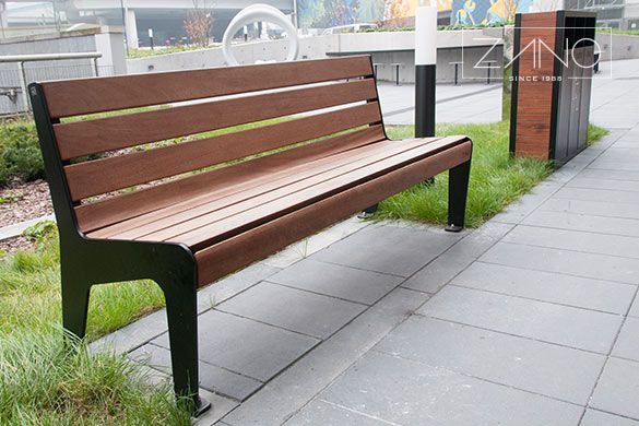 Urban furniture, steel painted with RAL 9005 color