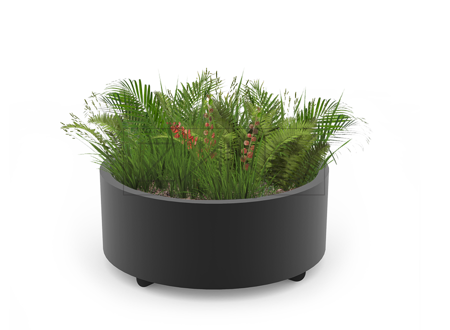 Flower pot Universe 06.055.M Steel Black