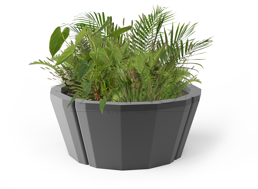 Carbon steel round outdoor pot