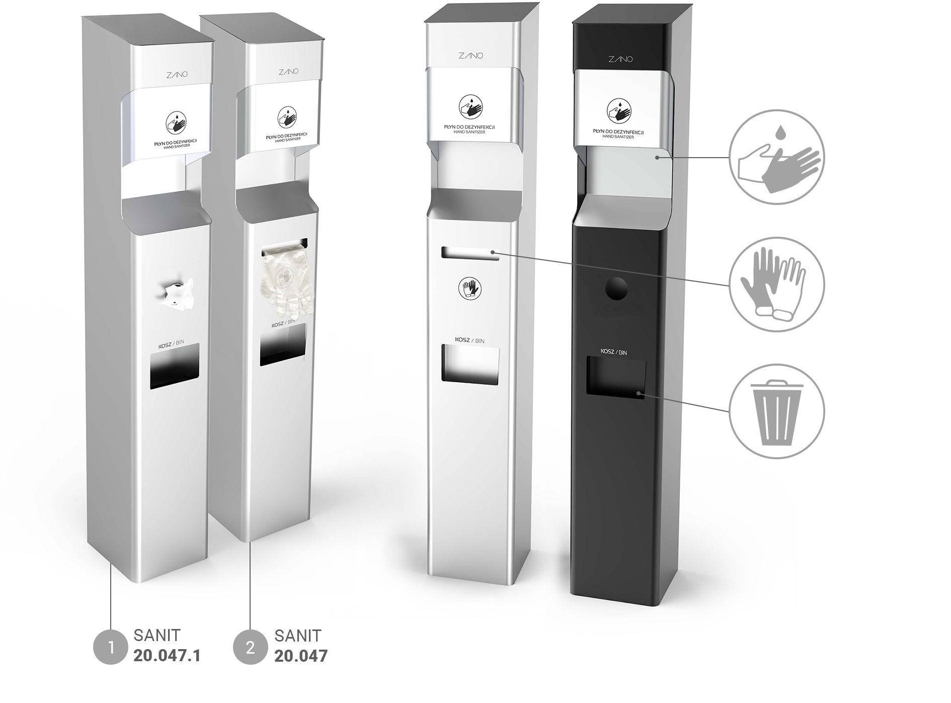 Modern public hand disinfection stations