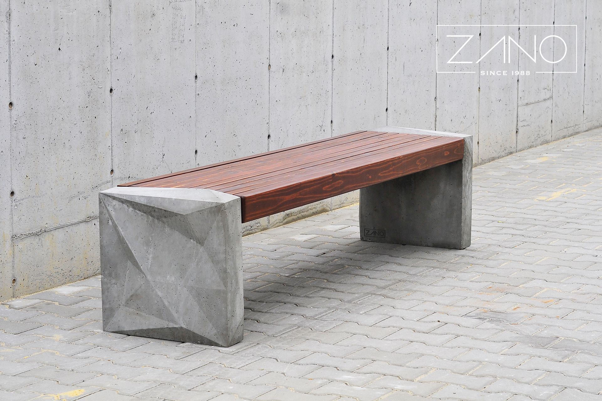 Trigono city bench - concrete city bench