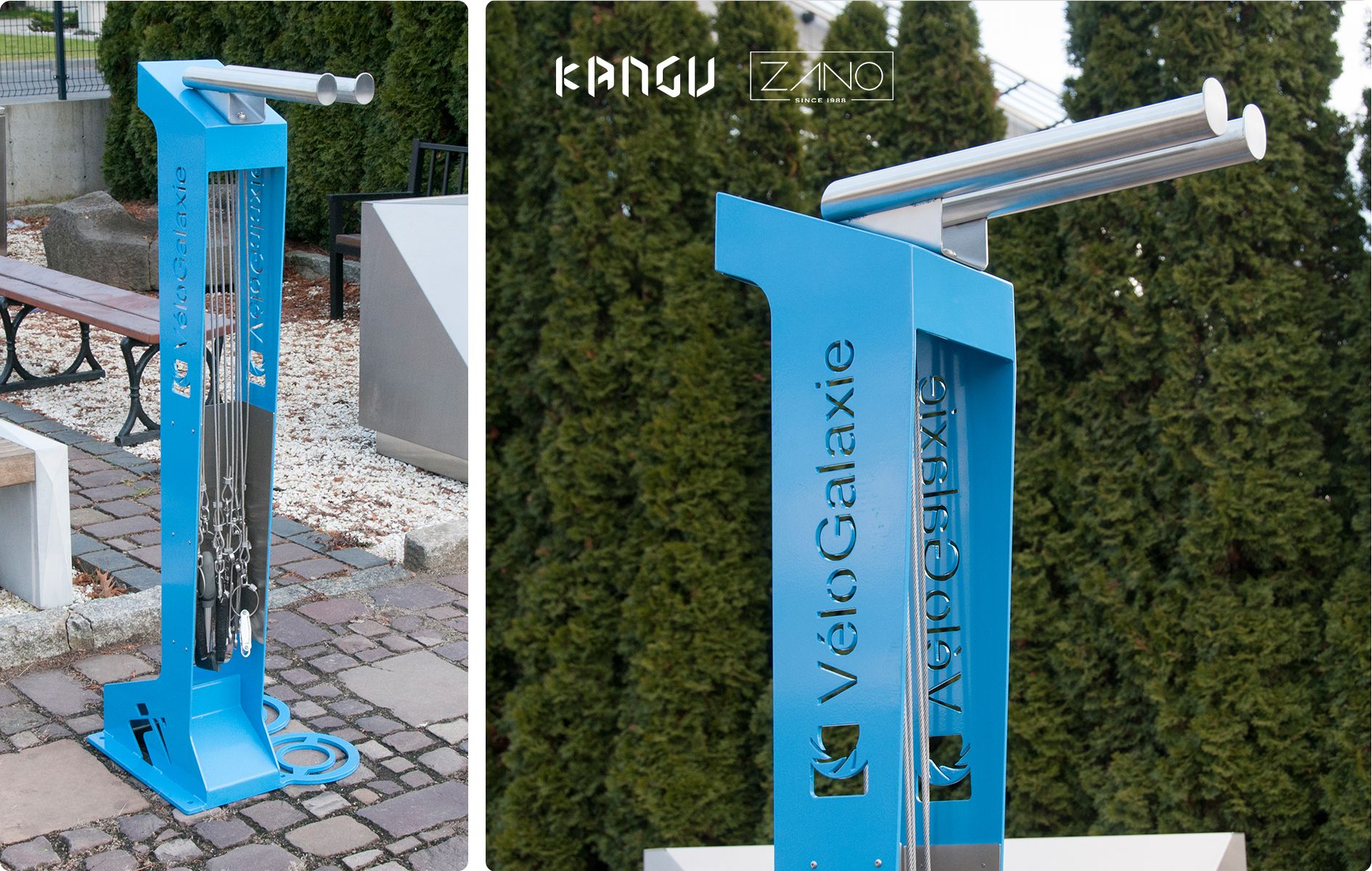 Repair stations for bicycles with your logo