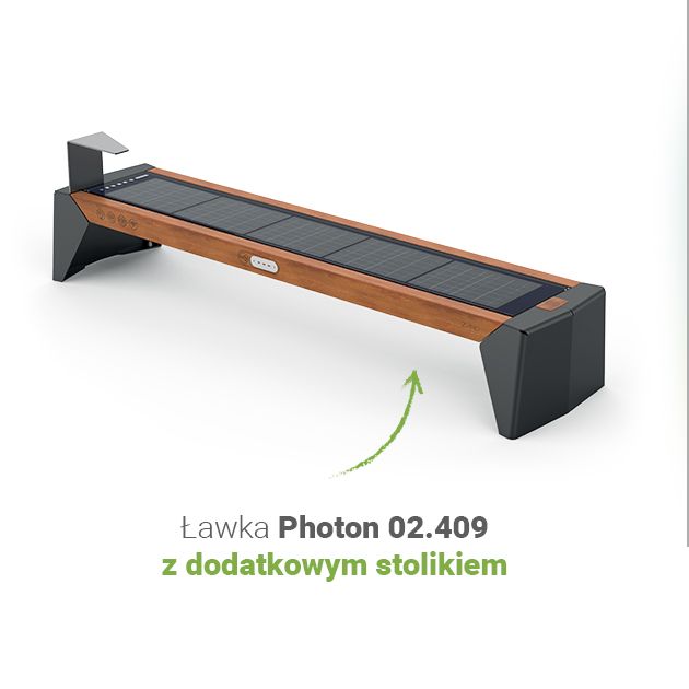 Photon bench 02.409 with additional table