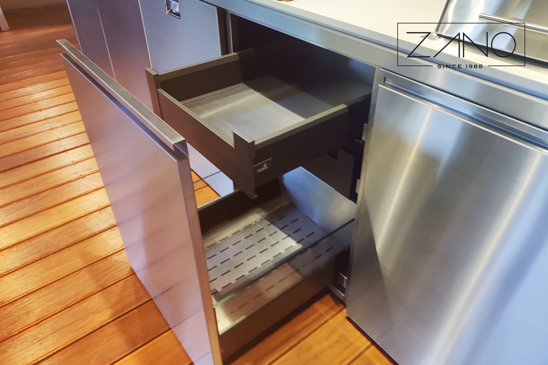 Personalized kitchen with stainless steel and kerrock countertop