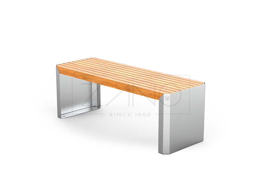 Stilo bench 02.448.1 | stainless steel exotic wood